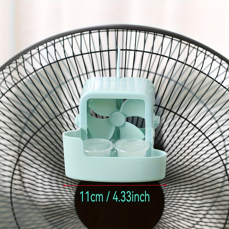 Paquete de 1 Ventilador Portátil Sin Taladro con Cubitos de Hielo - Operación Manos Libres con Clip, Diseño Duradero en Plástico para Hogar, Oficina y Uso Exterior - Enfriamiento Instantáneo sin Electricidad, Ventilador Portátil Refrescante | Alivio del