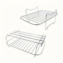 6pcs Accesorios para Freidora de Aire de Doble Cesta para Ninja DZ201 Foodi y Otros Freidoras de Aire DualZone de 8QT-10QT, Incluye Juego de Rejillas para Freidora de Aire - 2 rejillas y juego de 4 brochetas