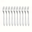 10/20/50 piezas Juego de tenedores de postre de acero inoxidable, tenedores de pastel modernos, tenedores para ensalada de frutas, utensilios de cocina reutilizables, para uso doméstico y en restaurantes