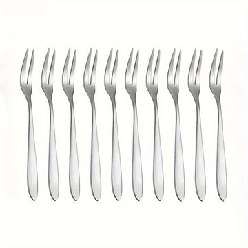 10/20/50 piezas Juego de tenedores de postre de acero inoxidable, tenedores de pastel modernos, tenedores para ensalada de frutas, utensilios de cocina reutilizables, para uso doméstico y en restaurantes