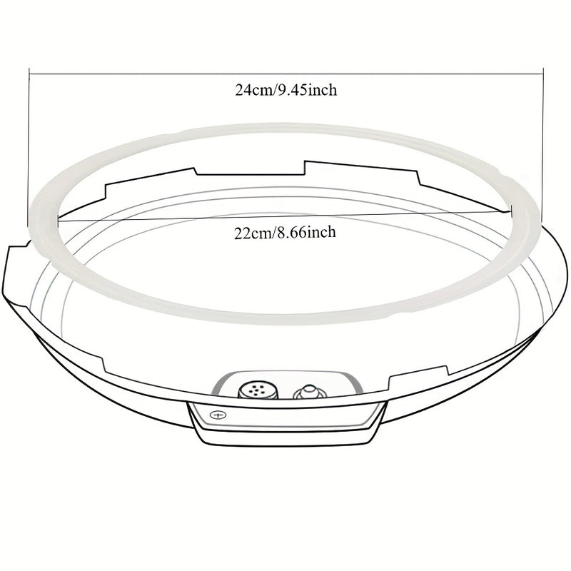 2 piezas de Anillos de Sellado de Silicona para Olla Instantánea de 6Qt - Grado Alimenticio, Resistentes al Calor, Antifugas y Fácil Limpieza para IP-DUO60/LUX60, DUO50/LUX50, Smart-60, CSG60/CSG50 - Cocina Dulce y Salada, Sellado Estanco | Diseño Elegan