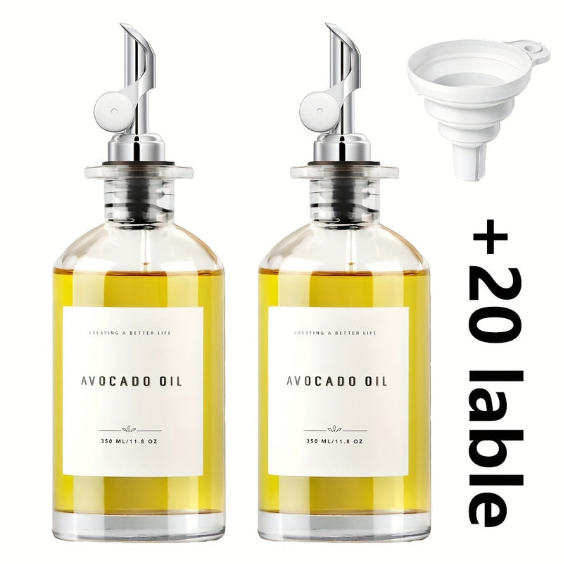 Juego de 2 Botellas Dispensadoras de Aceite de Oliva con Bandeja, Dispensador de Aceite y Vinagre con Boquilla de Metal, Dispensador de Jarabe de Café, Cruet de Aceite de Oliva, Botellas Contenedores de Aceite para Cocina