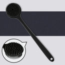 Escobilla de Baño con Mango Largo y Cerdas Suaves - Exfoliante Ergonómico para Espalda, Duradera y Fácil de Limpiar, Accesorio Higiénico para Masajes Corporales, Diseño Flexible en Beige Claro, Ideal para Uso Doméstico o Spa