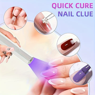 Lámpara portátil para uñas con gel, mini y con pantalla digital - Inalámbrica, carga rápida USB (batería de litio), luz compacta para manicura en casa y viajes, regalo ideal, pantalla LCD para cuidado fácil de uñas, luz para uñas de viaje | Diseño compac
