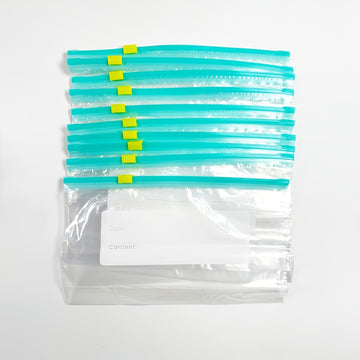 10pcs Bolsas de Almacenamiento Transparentes de PE con Sello de Cuerda Deslizante - Reutilizables, Mantenimiento de Frescura para Refrigerador y Congelador, Ideales para Frutas, Verduras, Carne y Más, Almacenamiento de Alimentos