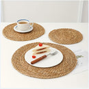 2/4/6 piezas de individuales de ratán tejidos a mano, 35.05 cm - Naturales, rústicos, resistentes al calor, decoración rectangular para cocina y comedor, bodas, fiestas, hogar - Alta calidad, solo lavado a mano, individuales para cocina, vajilla de fiest