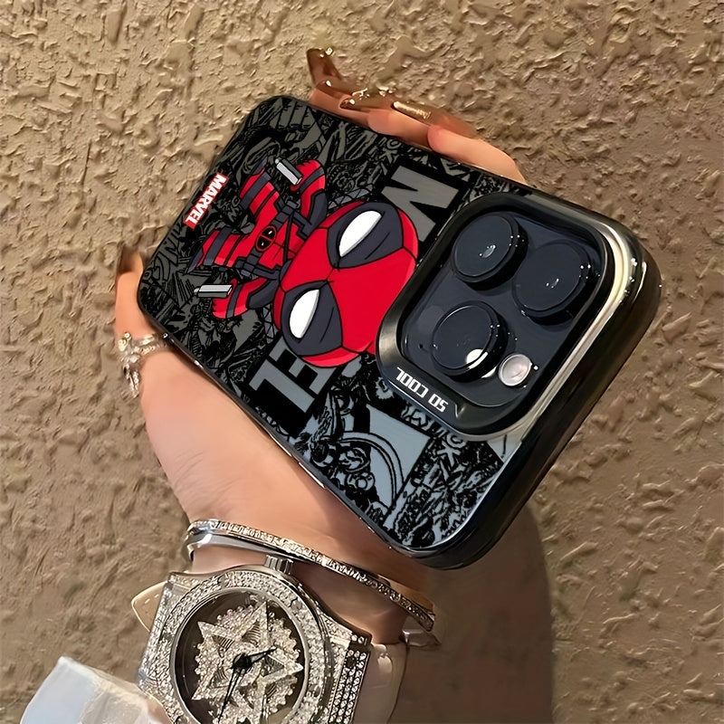 Funda para iPhone 16, 15, 14, 13, 12, 11 Pro Max, X, XR, XS Max, 8, 33 Plus con diseño de Deadpool, resistente a golpes y con acabado mate