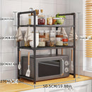 1pieza Estantería de acero inoxidable para microondas, estantería de doble horno de 1-Tier/2-Tier de piso a pie, estantería de almacenamiento de varias capas para cocina y comedor, no requiere batería, estantería de almacenamiento de cocina | Estantería