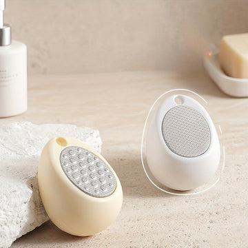 Limpia de acero inoxidable de doble cara y herramienta de cuidado de luz muerta beige - Mango ergonómico antideslizante, exfoliador portátil de pies y manos con cabezas intercambiables para áreas duras, manchas, - Cuidado de pedicura y manicura sin bater