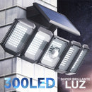 Luces Solares de Pared con 5 Cabezales, Luz Solar Exterior, Luces LED para Jardín y Patio con Sensor de Movimiento y Ángulo Amplio - Iluminación para Calles y Exteriores