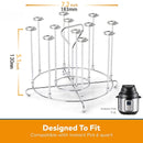 15 piezas de rejilla de acero inoxidable de grado alimenticio para freidora de aire, rejilla vertical, para hacer deliciosos platos en la cocina, herramienta de cocina.