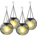 2pcs/4pcs Nueva Linterna Solar Exterior, Versión Mejorada Lámpara Solar Colgante para Jardín Exterior, Candelabro Metálico Decorativo, Luz Solar de Árbol Adecuada para Jardín, Patio y Camino