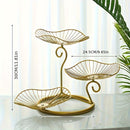 Base de metal estilo vintage de 3 niveles para frutas, decoración para el hogar - No requiere electricidad