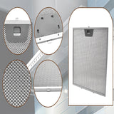 2-Pack Filtros de Aluminio para Exhauster de Cocina - Malla Moderna y Duradera para Grasa con Mango Ergonómico, Reemplazo de Filtro para Ventiladores de Exhauster de Cocina