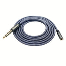 Cable de audio de 6.5mm a 3.5mm, para uso profesional y hogareño, compatible con diferentes altavoces, instrumentos y dispositivos de grabación - Conector redondo flexible, macho a hembra, Cat5e, para configuración de estudio | Cable de audio versátil |