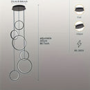 Lámpara de techo LED de lujo EZOS - Brillo ajustable, construcción de metal, ideal para comedores, cafés, gimnasios y áreas de fiesta, iluminación de 3 niveles, cableado, 110V-240V, EZOS