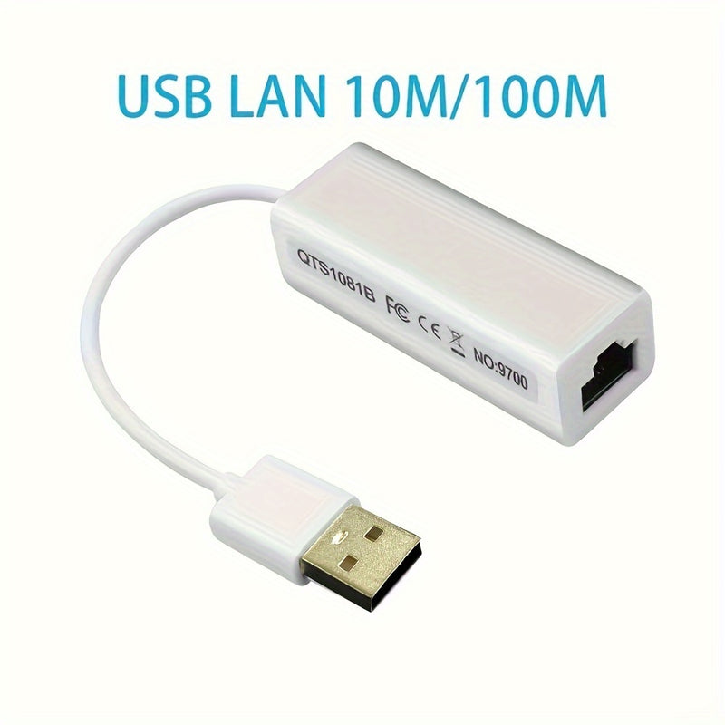 Convertidor de cable Ethernet USB USB 2.0 a 10/100 Red Lan RJ45 Puerto hembra Adaptador con cable