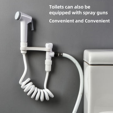 Cabezal de ducha de alta presión blanco moderno con manguera - Plástico duradero, patrones de aspersión ajustables, incluye múltiples boquillas para uso en baño y cocina, cabezal de ducha para baño, aspersión de agua versátil, diseño elegante, construcci