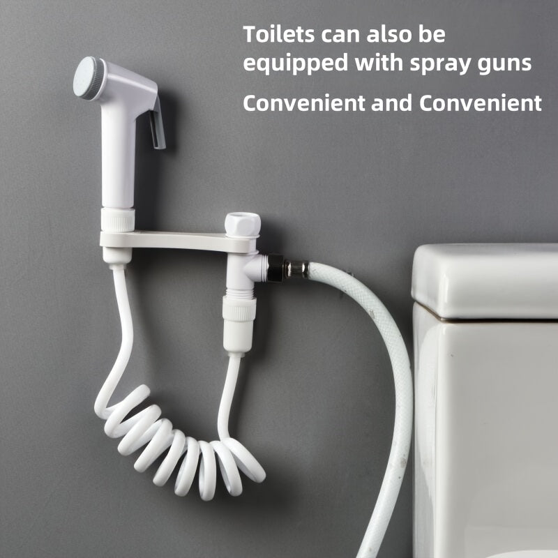 Cabezal de ducha de alta presión blanco moderno con manguera - Plástico duradero, patrones de aspersión ajustables, incluye múltiples boquillas para uso en baño y cocina, cabezal de ducha para baño, aspersión de agua versátil, diseño elegante, construcci