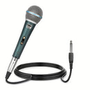 Micrófono vocal dinámico profesional con cable BOMGE, verde oscuro, Beta 58 BMG 58A, de mano, interruptor de encendido/apagado, cable XLR, con alimentación enchufable, para canto en el escenario, karaoke, juegos, videoconferencia, transmisión, estudio, D