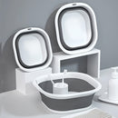 Baño de Pies Plegable, Tina Portátil con Tapa para Remojo de Pies, Masajeador de Pies Plegable, Bañera de Acupresión, Adecuado para Baño, Sala, Dormitorio y Caravana