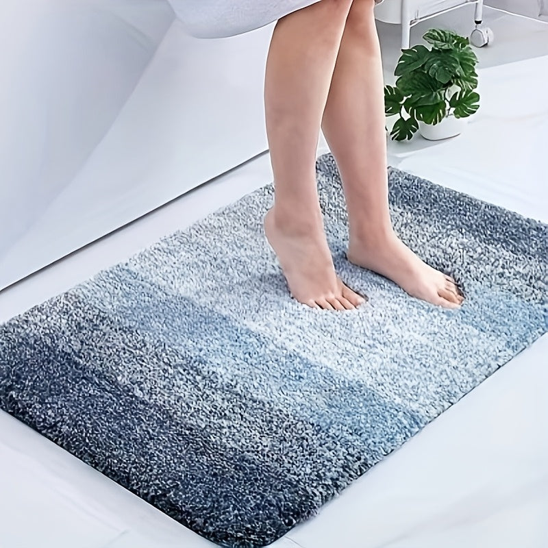 Tapete de baño de imitación cachemira - Suave, acolchado, antideslizante, fácil de mantener, lavable en máquina, tejido de poliéster, forma rectangular para el hogar, baño y entradas de inodoro, tapete de piso de baño | Tapete de baño acolchado | Tapete