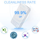 Caja de limpieza portátil para herramientas de uñas con luz azul, esterilizador USB para manicura, pedicura, pinzas, tijeras y suministros de salón, estuche plástico compacto sin pantalla, alimentado por USB para el hogar, recolector de polvo de uñas, eq