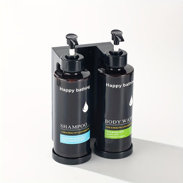 Dispensador de desinfectante de manos de pared Happy Bathing, 300 ml, plástico, sin DEHP, no necesita electricidad, ideal para baño, cocina, hotel - Regalo perfecto de Navidad