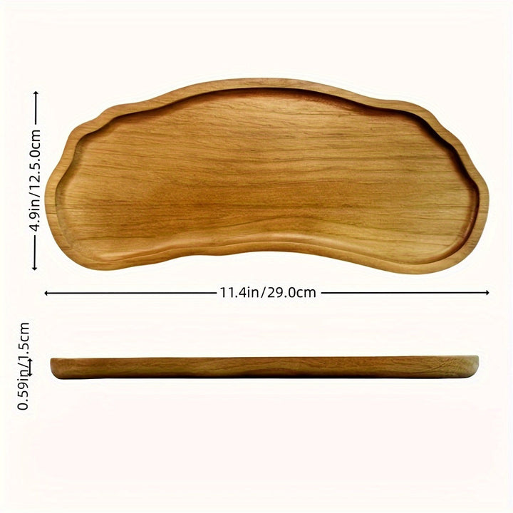 Bandeja de Servir de Madera con Nube Arcoíris Chic - Versátil para Postres, Frutas, Snacks y Bebidas - Perfecta para Navidad, Halloween y Fiestas