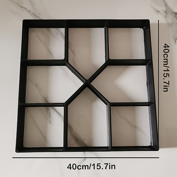 4 piezas de moldes de plástico reutilizables para senderos de hormigón de diseño geométrico, moldes de arcilla para hacer senderos de jardín, moldes de hormigón fáciles de usar para proyectos de hogar y jardín, accesorios de jardín modernos, moldes de pi