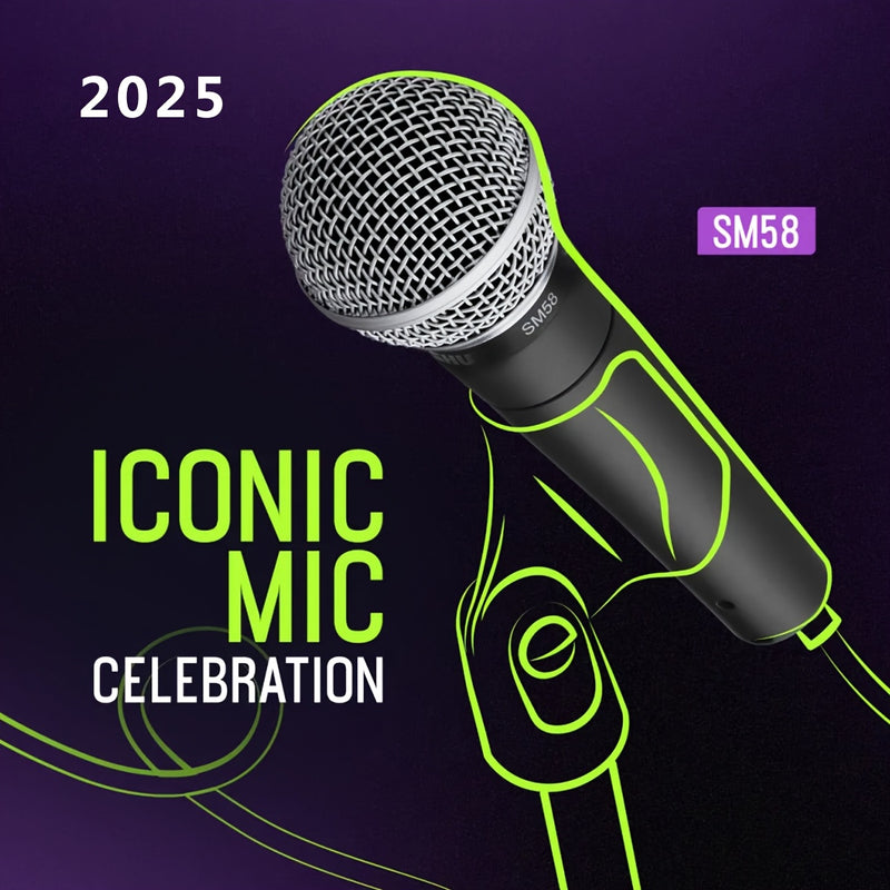 Micrófono dinámico profesional con conexión de 6.35 mm, alimentación DC, ideal para escenarios, canto, transmisiones en vivo, videoconferencias y karaoke - no requiere batería
