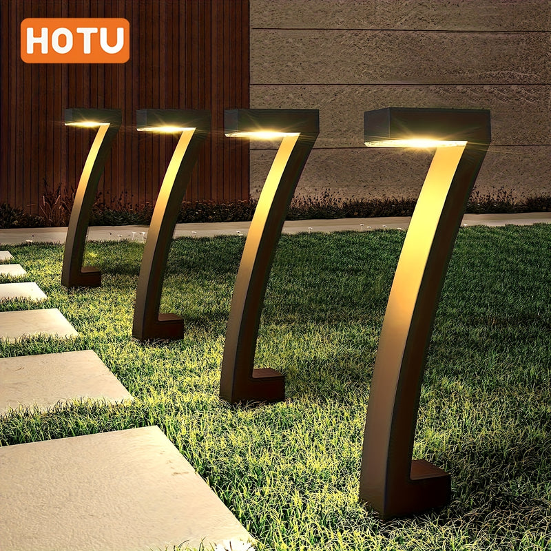 Luces Solares Exteriores, 4 Piezas de Iluminación Solar Decorativa Impermeable con Función Automática de Encendido/Apagado y Duración de 12 Horas para Senderos, Patios y Entradas