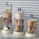 1pc Organizador de Maquillaje Transparente Giratorio - Multicapa, Soporte para Esponjas y Puff de Cosméticos a Prueba de Polvo con Tapa, Ideal para Exhibición de Tocador, Escritorio de Maquillaje