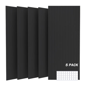 5 Paquetes de Paneles Acústicos Grandes, 119.38 x 60.96 x 1.02 cm, Paneles de Amortiguación de Sonido Autoadhesivos, Paneles de Pared Absorbentes de Ruido, Insonorización para Estudio en Casa Oficina Sala de Juegos