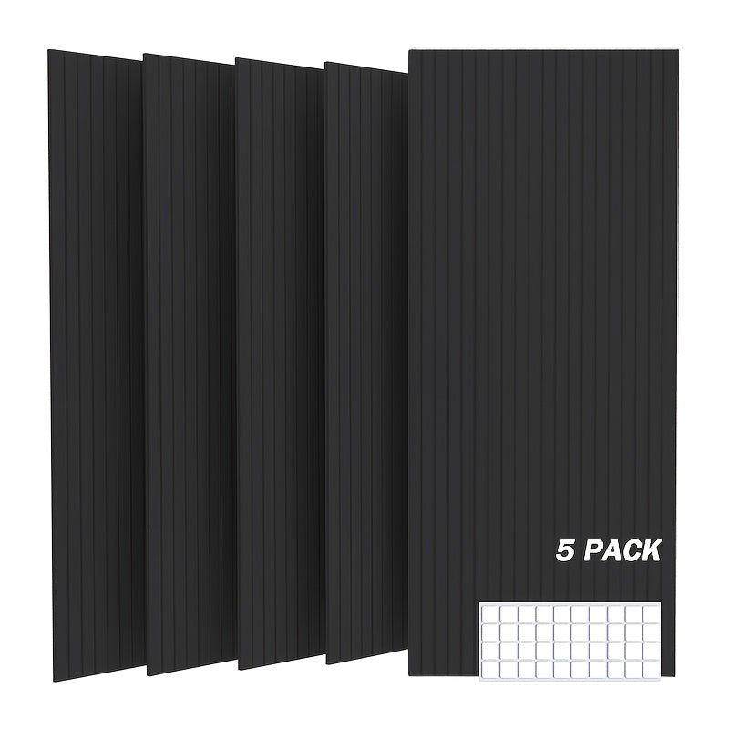5 Paquetes de Paneles Acústicos Grandes, 119.38 x 60.96 x 1.02 cm, Paneles de Amortiguación de Sonido Autoadhesivos, Paneles de Pared Absorbentes de Ruido, Insonorización para Estudio en Casa Oficina Sala de Juegos