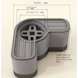 Cuatro almohadillas amortiguadoras para lavadoras, bases para lavadoras y secadoras, reducción de ruido, protección del suelo en la lavandería, antideslizantes y absorbentes de impactos, compatibles con todas las máquinas