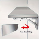Estante plegable de acero inoxidable para montar en la pared - Organizador de cocina sin ensamblaje y resistente al óxido, con almacenamiento abierto para especias, utensilios y ollas - Diseño clásico que ahorra espacio para cocinas modernas, almacenamie