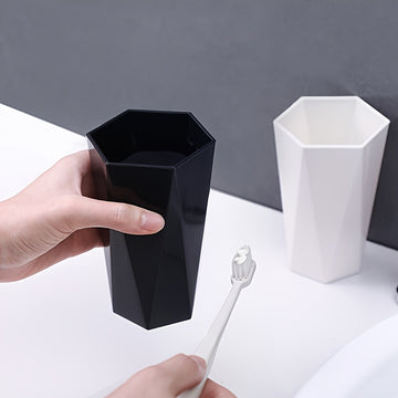 Vaso para enjuague bucal y cepillo de dientes en forma de rombo, juego de vasos para baño, ideal para parejas