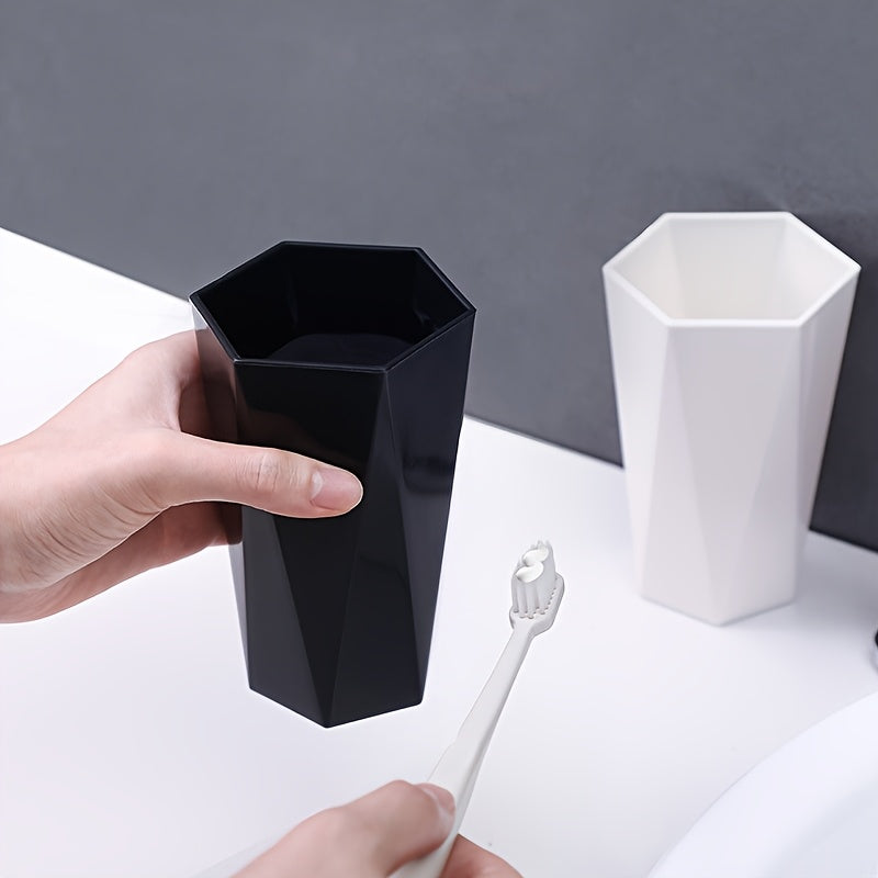 Vaso para enjuague bucal y cepillo de dientes en forma de rombo, juego de vasos para baño, ideal para parejas