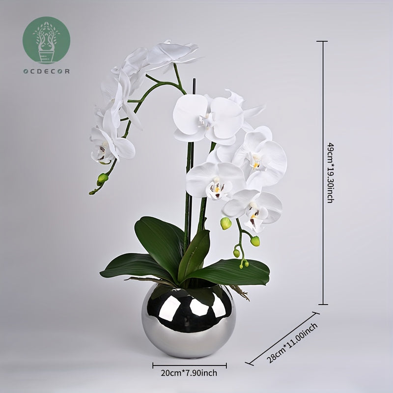 1 Pieza, Orquídea De Imitación, Planta En Maceta, Adorno De Flores En Maceta, Planta Decorativa De Flores, Accesorios Para Fotos, Decoración Al Aire Libre, Decoración Del Hogar, Regalos Para El Día De La Madre, Regalos De Cumpleaños