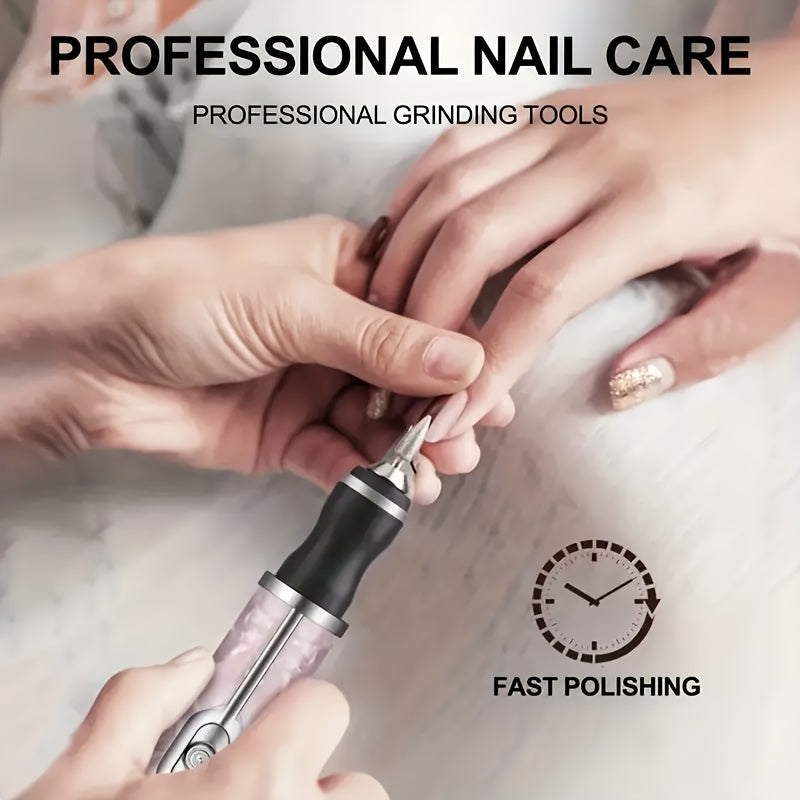Profesional Taladro de Uñas Acrílicas, Kit Eléctrico USB para Gel y Salón en Casa, Lima Eléctrica y Amoladora para Pedicura y Diseño de Uñas