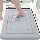1pc de Coral Fleece Baño Piso Alfombra Anti Deslizamiento Pad - Anti Deslizamiento, Secado Rápido, Máquina Lavable - Perfecto para Baño y Tocador Pisos, con PVC Anti Deslizamiento Fondo Forro