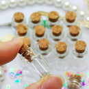 50/100pcs por Bolsa Mini Botella de Vidrio DIY Exquisita Tapón de Corcho Deseos de Deriva Tarro Lindo Botella Pequeña 1ml 13*18mm