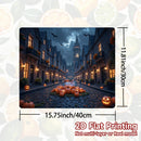1 pieza, Funda protectora de estufa con diseño 2D plano, Temática Halloween Calabaza Murciélago Castillo Noche de Terror Retrato, 100% Poliéster, Adecuada para decoración del hogar, cocina y fiestas, accesorios para cocinas, cubiertas de encimeras, funda