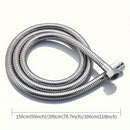 1pc Manguera de ducha de acero inoxidable, anti-torceduras y a prueba de fugas, manguera resistente a alta presión, conexión universal G 1/2", fácil instalación DIY, accesorio de baño