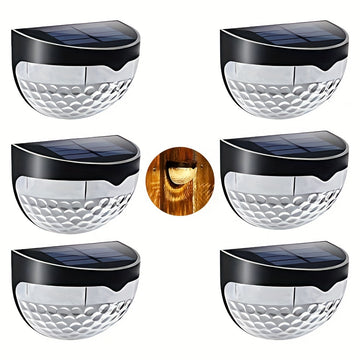 Staaricc luces solares para valla de 2/6 piezas, luces solares para terraza, luces colgantes solares para paredes, iluminación decorativa perfecta con 6 LEDs para jardín, garaje y escalera al aire libre, sensor inteligente - luz sensible