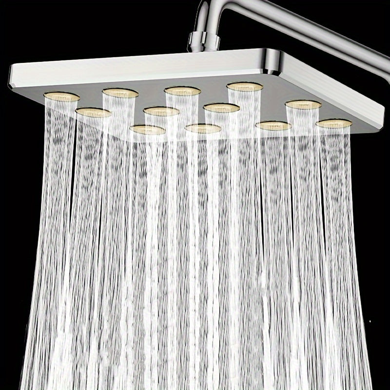 Cabezal De Ducha De Alta Presión Para Baño, Cuadrado Plateado/De Color Negro, Rociador De Ducha Fijo Diario Para Baño, Accesorios De Baño, Cabezal De Ducha