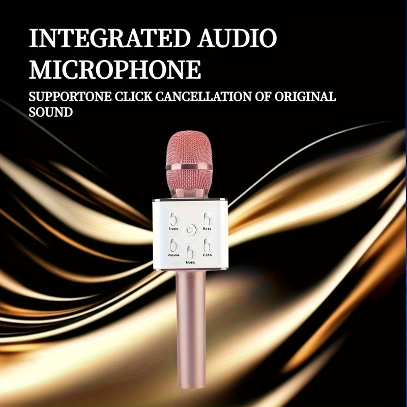 Juego de Micrófono Karaoke sin varillas Portátil, Micrófono con Efectos de Sonido, Micrófono de Alta Potencia para Entretenimiento en Casa - Ideal para Reuniones Familiares y Fiestas: Regalo Perfecto para Cantantes y Entretenedores