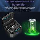 Sistema inalámbrico para guitarra LEFIKO 2.4G con estuche de carga USB - Batería de 20 horas de duración, pantalla LED de energía, ahorro de energía automático, diseño compacto para guitarra eléctrica, bajo y otros instrumentos electrónicos, conectores d