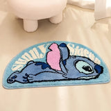 Alfombra Antideslizante de Disney Stitch - 100% Poliéster Lavable a Máquina, Diseño Vibrante de Dibujos Animados para Dormitorio, Sala de Estar, Baño y Sala de Juegos - Regalo de Pascua Halloween, Adorno para Baño, Tela Duradera